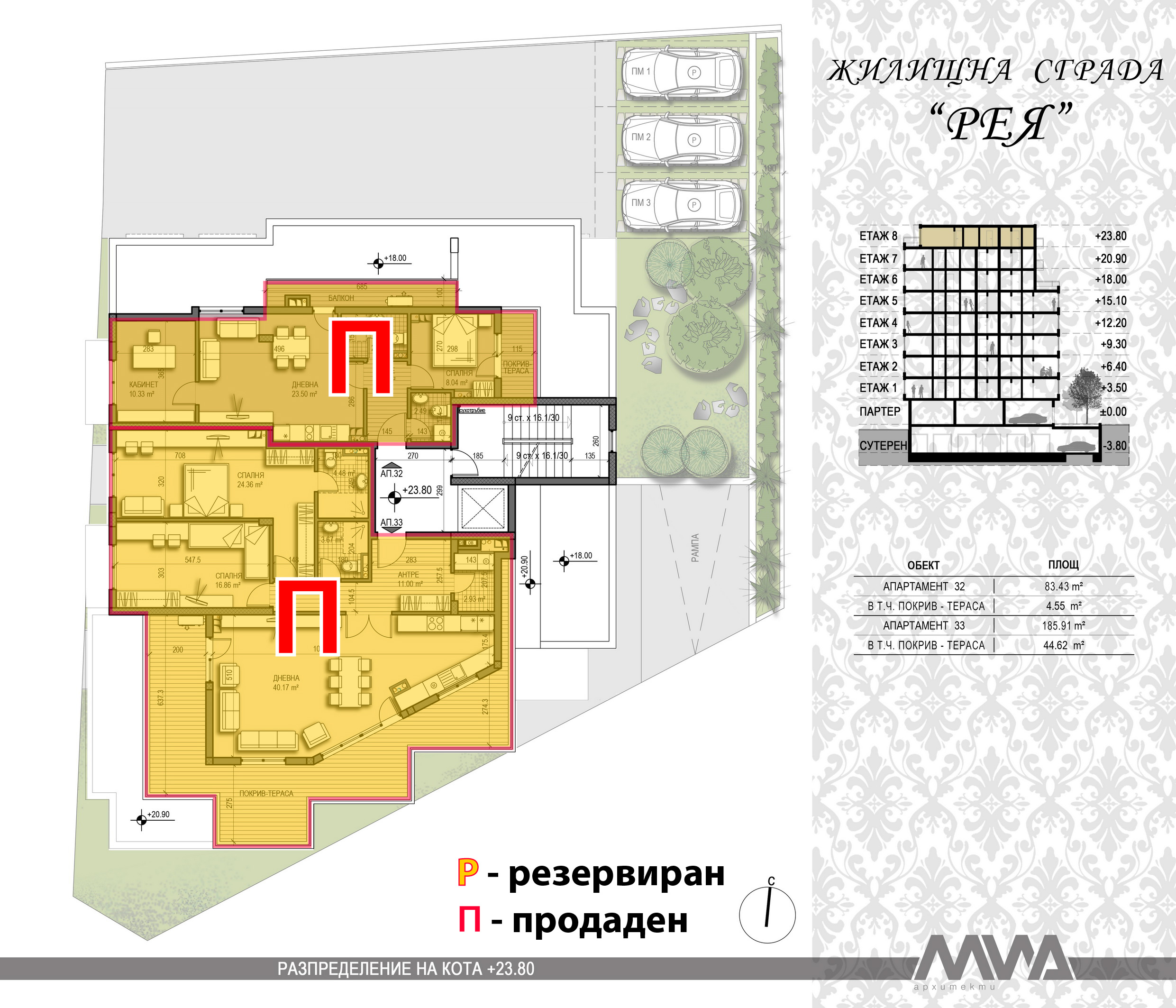 Жилищна сграда РЕЯ - етаж 8