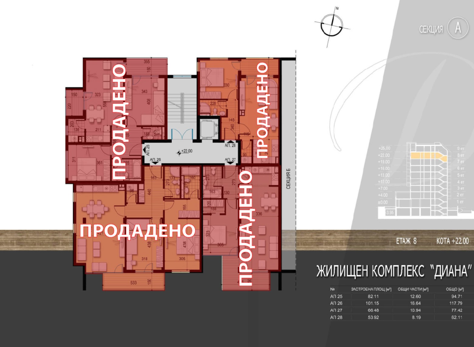 Жилищен комплекс Диана - ет. 8