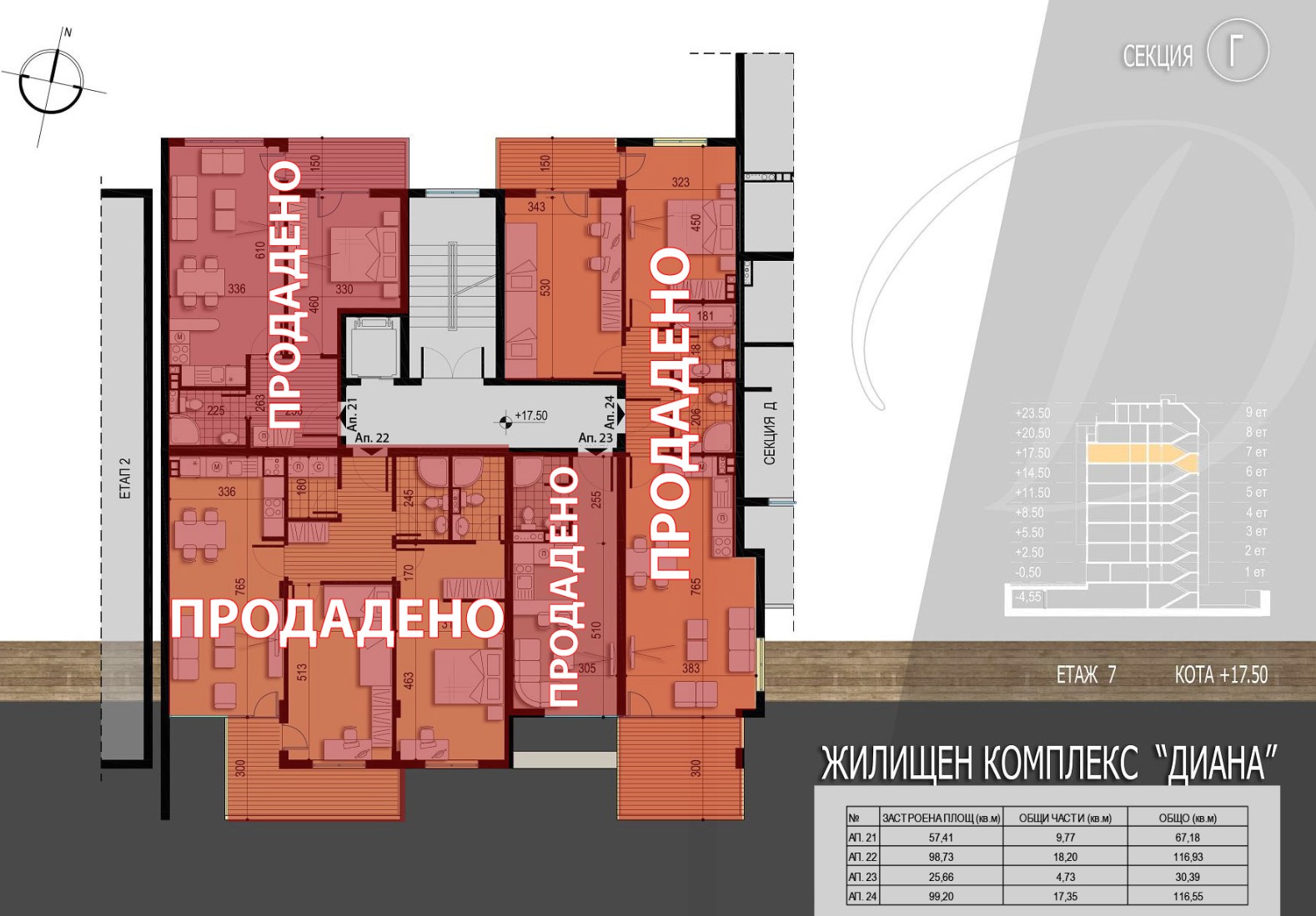Жилищен комплекс Диана - ет. 7